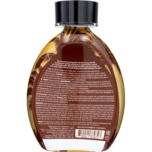 Ed Hardy Brazilian Browning Butter Dark Tanning Lotion - Skin Softening Golden Tanning Butter with Cupuacu Butters & Coconut Oils for Intense Skin Hydration 13.5 oz.