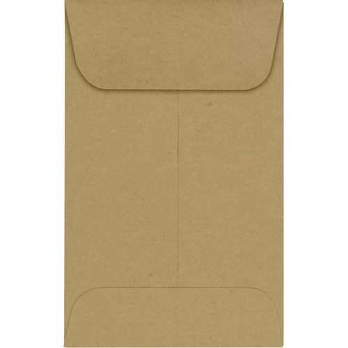 LUXPaper #1 Coin Envelopes | 2 1/4" x 3 1/2" | Grocery Bag Brown | 70lb. Text | 250 Qty