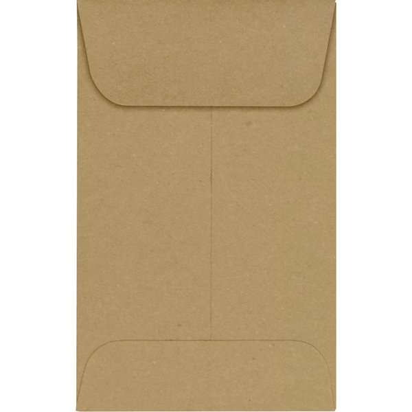 LUXPaper #1 Coin Envelopes | 2 1/4" x 3 1/2" | Grocery Bag Brown | 70lb. Text | 250 Qty