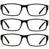 TruVision Readers Reading Glasses - 9504H - 3 Pack - Black - 2.50