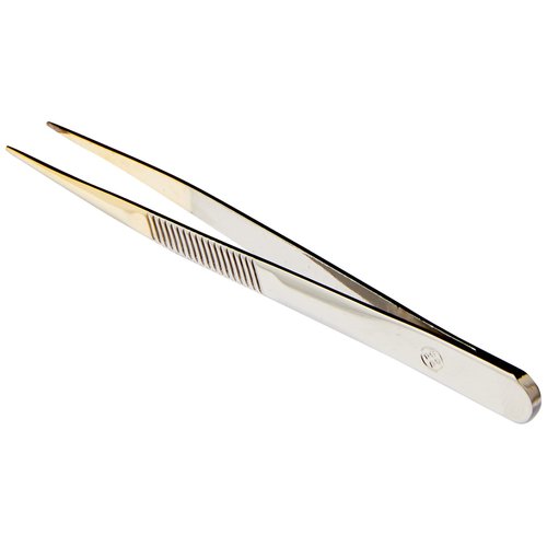 Mundial Gold Pointed Tweezers for Ingrown Hair Removal