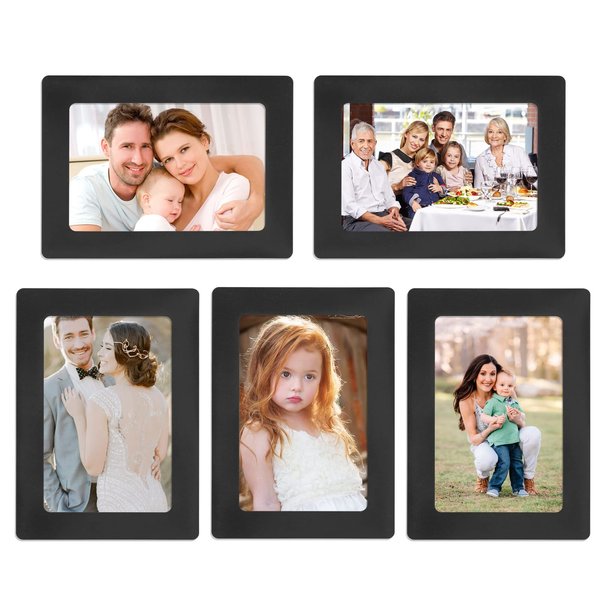 FYY Picture Frame 8x10, 5 Pack Magnetic Photo Frames for Refrigerator, Magnetic Picture Frames suitable for Fridge, Dishwasher, Locker and Office Cabinet, Horizontally or Vertically