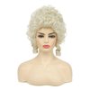 Dai Cloud Blonde Curly Wigs for Women Platinum Gold Synthetic Hair Ladies Halloween Party Cosplay Dress 18th Costume Wig