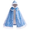 PURFEEL Girls Princess Cape for Elsa Kids Warm Hooded Cloak Dress up L 7-10Years