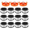 TOPEMAI AF-100 Spool Replace AF100 AF-100-3ZP AF-100-BKP Compatible with Black and Decker GH900 GH600 GH610 String Trimmer 30ft 0.065" Trimmer Line Replacement Spool Refills (12 + 3 Pack)