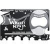 Wallet Ninja Multitool Card – 18 in 1 Credit Card Multi-Tool (Bottle Opener, Can Opener, Screwdrivers, Phone Stand & More) – Black