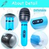 10 PCS Inflatable Microphones Blow up Microphone, Plastic Microphone Toy, for Sing Birthday Party Decorations, Musical Concert Themed Party Supplies
