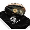 Man & Mane Premium Handmade Oxhorn & Beechwood Military Style Medium Stiff Natural Boar Bristle Men’s Hair Brush for Facial Hair & Beard Care