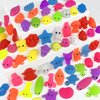 80 PCS Squishy Colorful Animals Toy Touch Sensory Stress Relief Goodie Bag Classroom Prizes Birthday Gifts for Boys and Girls