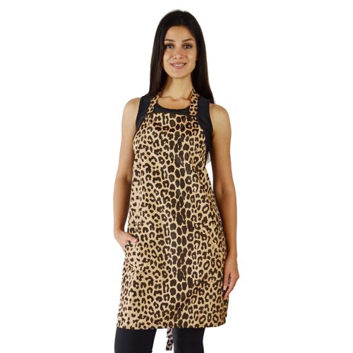 Ladybird Line Leopard Print Waterproof Dog Bather’s Pet Grooming Apron for Pet Groomers and Hair and Beauty - One Size