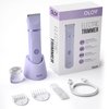 OLOV Bikini Trimmer for Women - Wet/Dry Electric Body Shaver Groomer, Replaceable Ceramic Blade Heads, Face Hair Remover Head & USB Recharge Dock, Waterproof Hygiene Razor, Purple