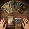 EGCUQ 78 Tarot Cards with Guide Book,Rider Waite Tarot Deck,Gold Foil Tarot Cards Deck for Beginners Waterproof and Durable