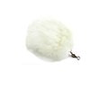 Kats'N Us Cat Teaser Wand Refill Rabbit Fur Pom Pom Cat Toy - White