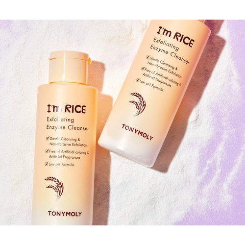 TONYMOLY I'm Rice Exfoliating Enzyme Cleanser, Enzyme Powder Face Wash, All-in-one Waterless Gentle Rice Polishing & Exfoliating Face Wash, 50 g