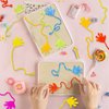 POPLAY 56PCS Sticky Hands Party Favors, Glowing Sticky Hands Glitter Sticky Fingers Party Table Favor Set for Kids, Valentine Goodie Bag Stuffers, Classroom Gift Exchange School Rewards