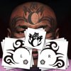 Kotbs 9 Sheets Temporary Tribal Face Tattoo, Waterproof Temporary Tattoos Halloween Tattoo Sticker for Men Women Fake Tattoos, Maori Tribe Totem Tattoo Left Right Middle Sets