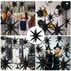 6 Pcs Silver Star Foil Balloons One-Piece 14-Pointed Star Balloons 4D Starburst Cone Mylar Balloons 22inch Christmas Birthday Wedding Wedding Anniversary Party Supplies (22&27 Inches Black)