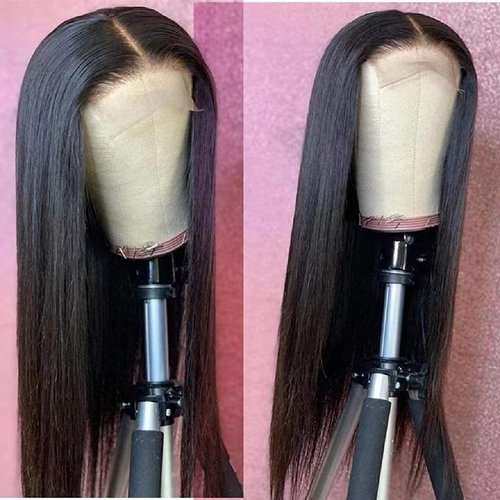 Beauhair Lace Front Wigs Human Hair 4x4 Lace Closure Wig Straight Human Hair Wigs for Black Women, 150% Destiny Brazilian Virgin Pre Plucked With Baby Hair Natural Black (12 Inch, Straight Wig)