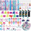 Capoda 134 Pcs Mermaid Party Favors Bulk for Girls Paper Glasses Slap Bracelets Stickers Rings Grow in Water Sea Animals Bookmarks Mermaid Goodie Bag Fillers for Mermaid Birthday Gifts Party Supplies