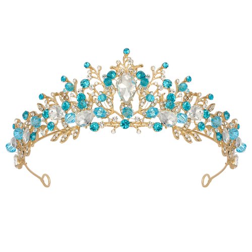 SWEETV Jeweled Wedding Tiaras and Crowns for Women, Metal Princess Tiara Queen Crown for Bride, Bridal Headpieces for Birthday Quinceanera Pageant Prom, Silver
