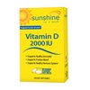 Sunshine Vitamin D 2,000 IU Quick Melts, Fast Release, Healthy and Strong Bones, 60 Servings