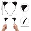 Ondder Black Cat Women Mask and Ears Mysterious Catwoman Mask and Ears Glitter Cat Ears Headband for Women Girls Black Cat Mask Catwoman Costume Mask Headband for Women Girls