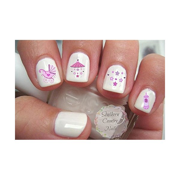 Girl Baby Shower Nail Art Decals