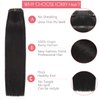 Loxxy Seamless Clip in Hair Extensions Human Hair 18 Inch Seamless Human Hair Clip in Extensions Jet Black Hair Extensions Clip ins Skin Weft Invisible Natural #1 7 Pcs 110 Gram