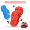 Dog Toy Treat Dispensing, Almost Indestructible Squeaky Chew Toys for Dogs, Natural Rubber Puzzle Toys, Tough Toy Treat Dispenser for All Type of Dogs, Innovative Shoe-Shaped Dog Toy (Red)
