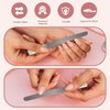 Stainless Steel Manicure Pedicure Metal Deb Diamond Nail File 7" inch, Double Sided Dust Coating Suitable for Natural or Acrylic Nails (Pack of 2) by Krisp Beauty