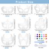 Elcoho 24 Pieces White Paper Masks Half Face Masquerade Masks DIY Hand Painted Masks with Tether Acrylic Paints Brushes Mardi Gras Masks for Halloween, Cosplay Party