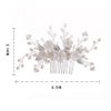 Foyte Crystal Wedding Hair Comb White Flower Headpiece Rhinestone Hair Piece Bride Pearl Hair Accessories for Women and Bride (silver)