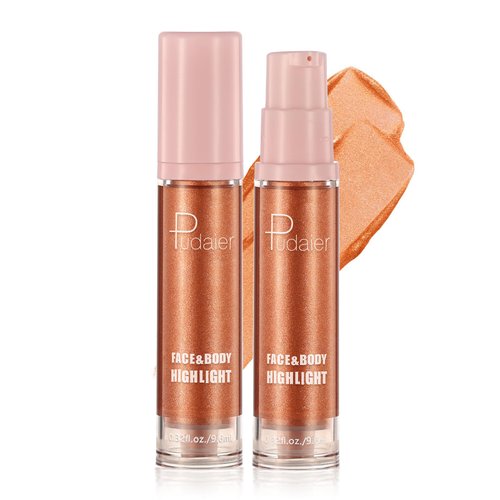 Shiny Liquid Highlighter, 8 Colors Highlighter Makeup for a Radiant Glow on Face and Body (08)