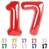 17 Balloon Numbers Red 40 In, 17th Birthday Decorations for Boys Girls, 71st Happy Birthday Party Decorations Big Foil Mylar Balloons, Super Mario Birthday Party Supplies