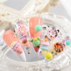 BAIYIYI 50PCS 3D Dessert Nail Charms Mixed Kawaii Donuts Dessert Ice Cream Cake Resin Nail Art Charms Flatback Slime Resin Charms for Acrylic Nails DIY Craft Accessories