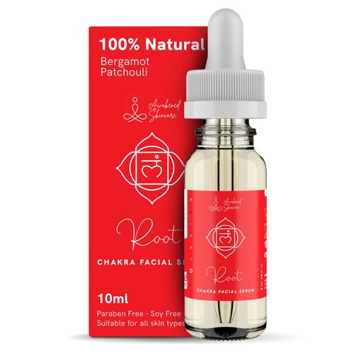 Root Chakra Facial Serum Essential Oil Blend, Natural & Organic Moisturizing Serum for Face with Sunflower, Argan, Apricot, Rosemary, Lavender Oils for Spiritual Journey, Peace, Deeper Connection