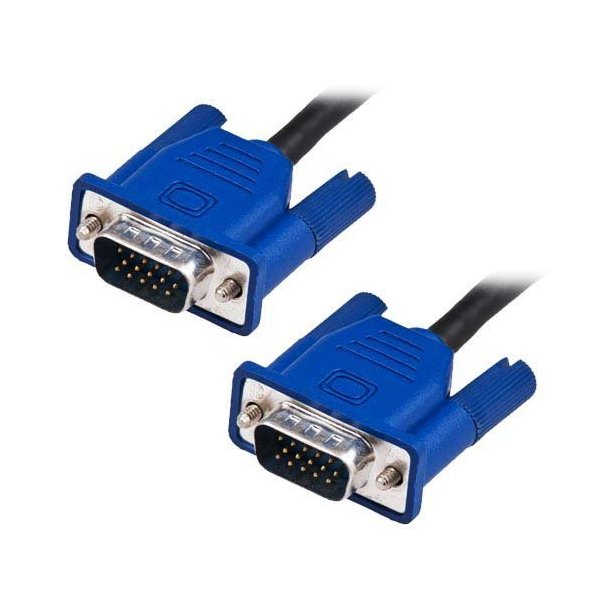 Importer520 HD15 Male to Male VGA Video Cable for TV Computer Monitor (5Ft, Blue Connector)