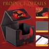 ULTRGEE Deck Box for MTG Cards - 2 Dividers, Card Storage Box Holds 110+ Single Sleeved Cards, Deck Boxes Compatible with TCG/OCG/YGO/PTCG (Bloodmoon Drake)