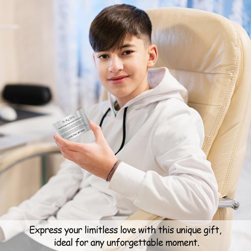 TAGOMEI Easter Basket Stuffers for Teens Gifts for Him Son Men, Teen Boys Inspirational Birthday Gifts for Men Morse Code Bracelets with Engraved Wallet Card, Adjustable Handmade Mens Beaded Bracelets