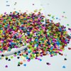 Foluvinzzis Shape Glitter, 1oz Heart Shape Glitter Colorful Nail Sequins Glitter Powder for Tumblers, Nails, Resin, Cosmetics