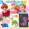 Art & Craft Activity,Foil Craft Dinosaur DIY Art Fun Kits,No Mess Creative Foil Art Kits Set Drawing Game for Kids,Birthday Gifts Crafts Supplies Travel Toys for Girls Boys Ages 4 5 6 7 8 9 Year Old