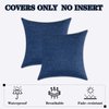 Kevin Textile Pack of 2 Decorative Outdoor Waterproof Throw Pillow Covers Checkered Pillowcases Classic Cushion Cases for Patio Couch Bench 18 x 18 Inch Blue