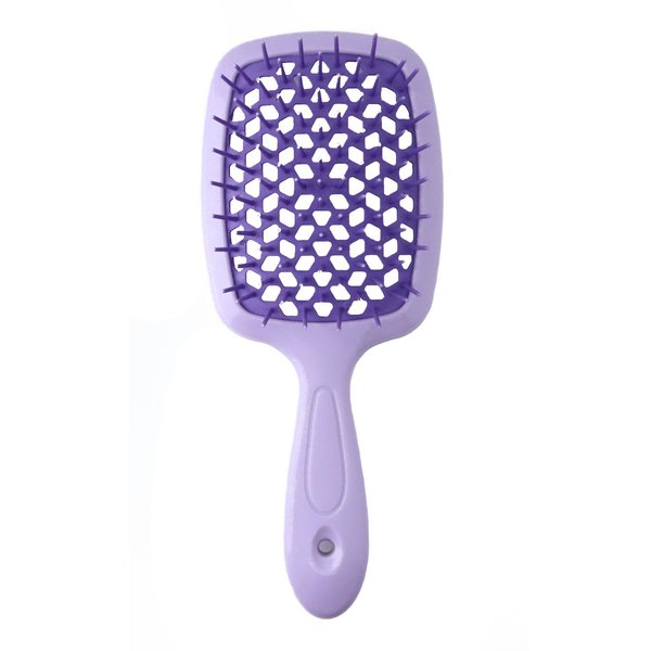 1 Pc Detangling Scalp Brush, Anti-Static Untwisted Hairbrush Massage Paddlebrush for Fluffy, Wet, Dry Hair, Purple