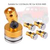 Dilwe 4Pcs Body Post Mount, Aluminum Magnetic Invisible Body Post Mount for SCX10 4WD 1:10 RC Car(Yellow)