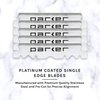 Parker Premium Platinum 1/2 Blades, 100 Count, For Professional Barber Razors, Shavette Style Razors and Disposable Blade Straight Razors that accept Half of a Double Edge Razor Blade