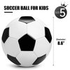 Innotoys Soccer Ball Size 5 with Pump, Soccer Ball Training for Kids Boys Girls Teens Youths Adults, Indoor Outdoor Sports Toys Balls Gift (White and Black)