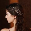 Bridal Wedding Crystal Hair Comb, Handmade Colourful Rhinestone Hair Clips Bridal Headpiece Sparkly Crystal Hair Pin Side Combs Hair Accessorie for Women Girls