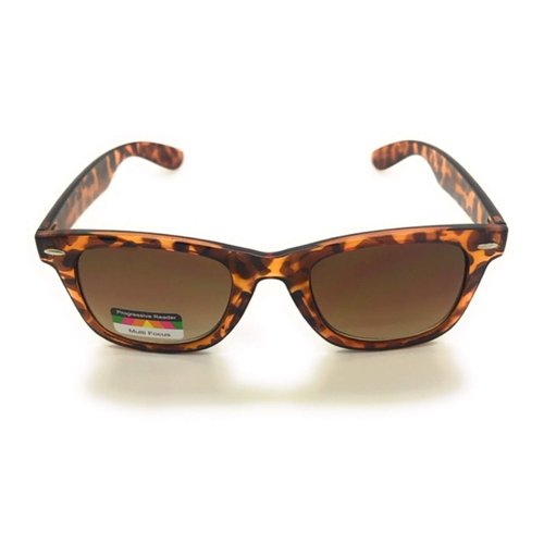 Multi 3 Focus Progressive Sun Reader Sunglasses Retro Horn Rim Reading Glasses (Tortoise, 2.75)