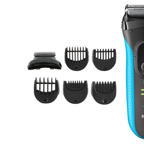 Electric Shaver Trimmer Head for Braun Series 3, Electric Razor Head with 5 x Guide Comb 1/2/3/5/7mm, Replacement Shaver Head