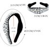 Coridy Black Rhinestone Headbands for Women Crystal Pearl Hairbands Beaded Headbands Baroque Wide Hair Bands Jewelled Head Bands for Women's Hair (Fashion)